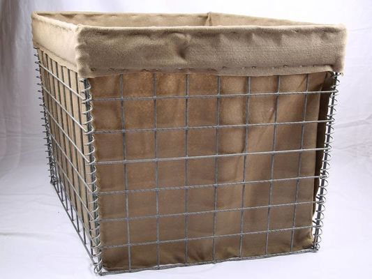 2 " × 2 " Mesh Otwierający Gabion Blast Wall 3 mm Przewód średnicy Obrona kul w wojskowej kontroli powodzi morskich
