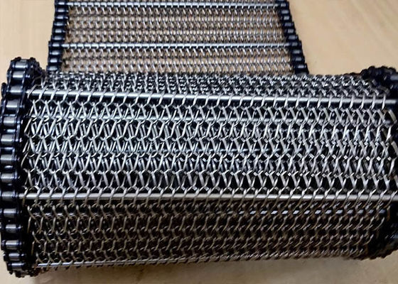 Metalowy przenośnik taśmowy ze stali miękkiej Wzmocniony przenośnik taśmowy z ogniwami łańcucha SS
