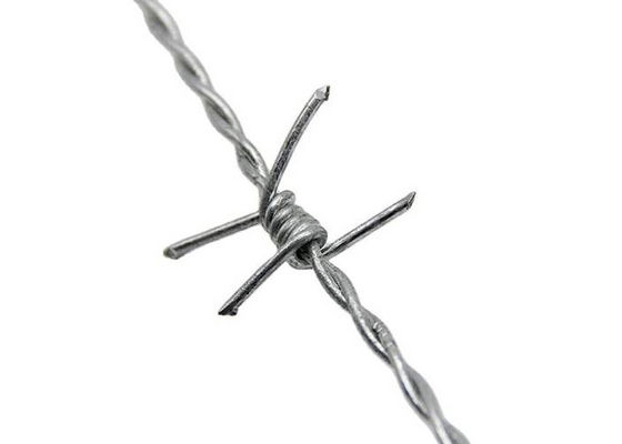 Powierzchnia ocynkowana drutem kolczastym o grubości od 1,4 mm do 2 mm