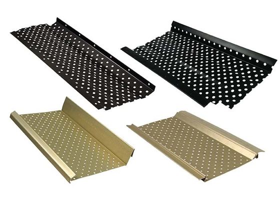 Perforowane metalowe osłony liści ze stali nierdzewnej lub aluminium, znane również jako osłony rynnowe