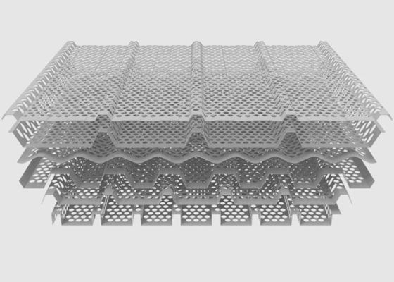 Faliste perforowane panele metalowe Dostosowane dowolne wzory do architektonicznych paneli metalowych
