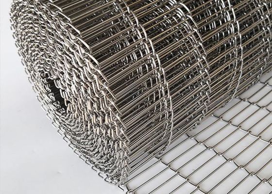 Metalowy przenośnik taśmowy o średnicy od 3 "do 14" Przenośnik taśmowy z płaskiej siatki drucianej