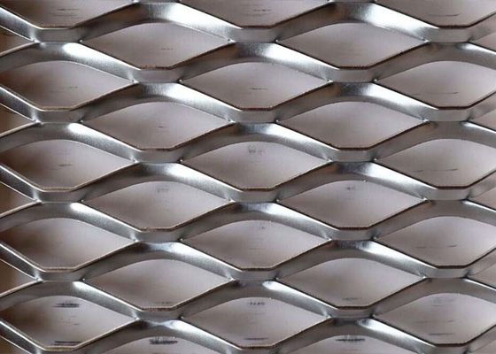Srebro Aluminium Diament Dziura Dekoracyjna Rozszerzona sieć metalowa dla architektury i przemysłu