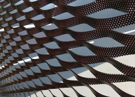 Anodowane aluminium siatka cięto-ciągniona 10x20mm sufit podwieszany