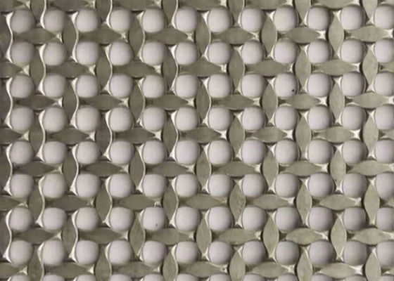 Starożytne mosiądz Ss 1 mm Woven Wire Mesh Screen Crimped dla projektów architektonicznych