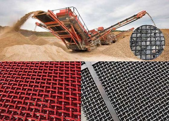 0.71mm Stone Crusher Mesh / Dressing Mine Screen Niska węglowodanowa stal