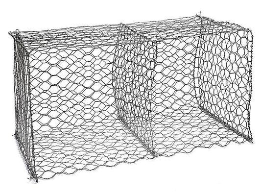 60 × 80mm Woven Gabion Baskets 1mx1mx1m Drut dla większej pojemności ładunkowej i trwałości