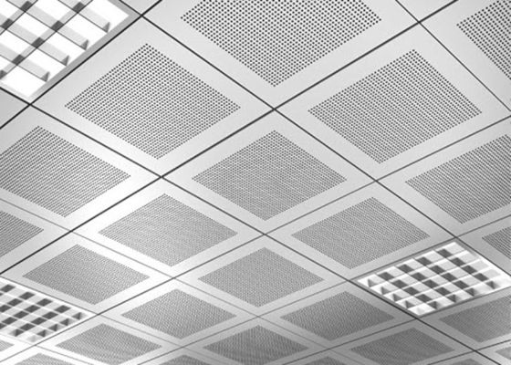 1.5mm grubość Aluminium Perforated Metal Ceiling Monolityczny wygląd do modernizacji