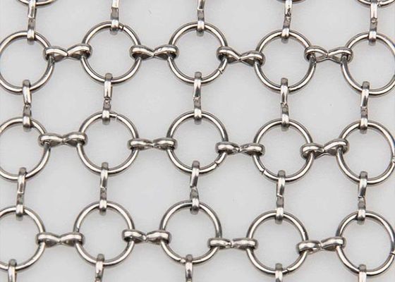 Błękitna sieć z pierścienia ze stali nierdzewnej sieć dekoracyjna z średnicą drutu 0,5 mm-3 mm