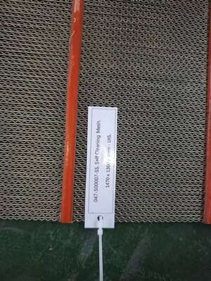 Anti Blinding SS 304 Self Cleaning Screen Mesh RHS Hook 1.2mm Wire 1470x1360mm Polyurethane Strips