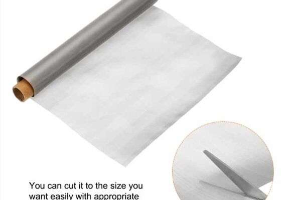 Siatka tkana ze stali nierdzewnej SS316 o oczkach 100, szerokość 0,5m-1m, filtracja gazów, średnica drutu 0,1mm