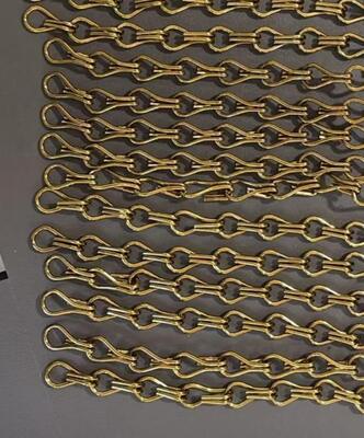 Maty czarny anodowany aluminiowy łańcuch hak metalowy zasłona o rozmiarze haków 2,0x12x24 mm i stopu aluminium 6063